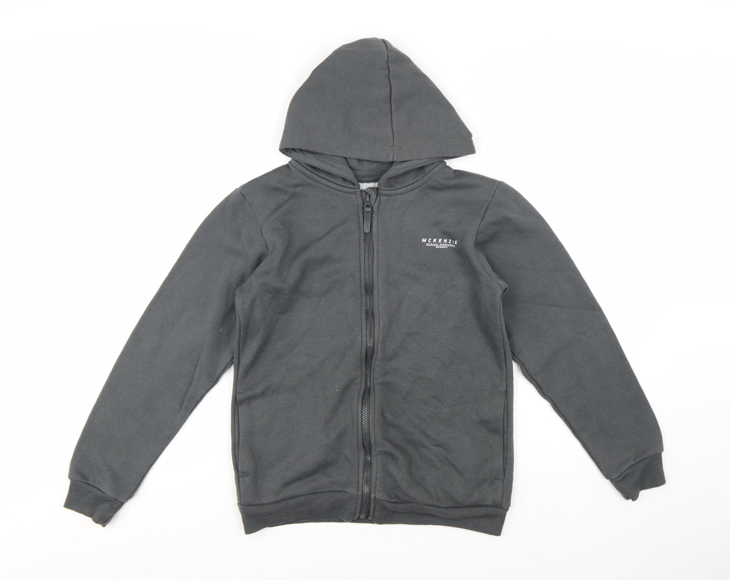 McKenzie Boys Grey Full Zip Hoodie 13-15 Years Cotton Blend Sportswear