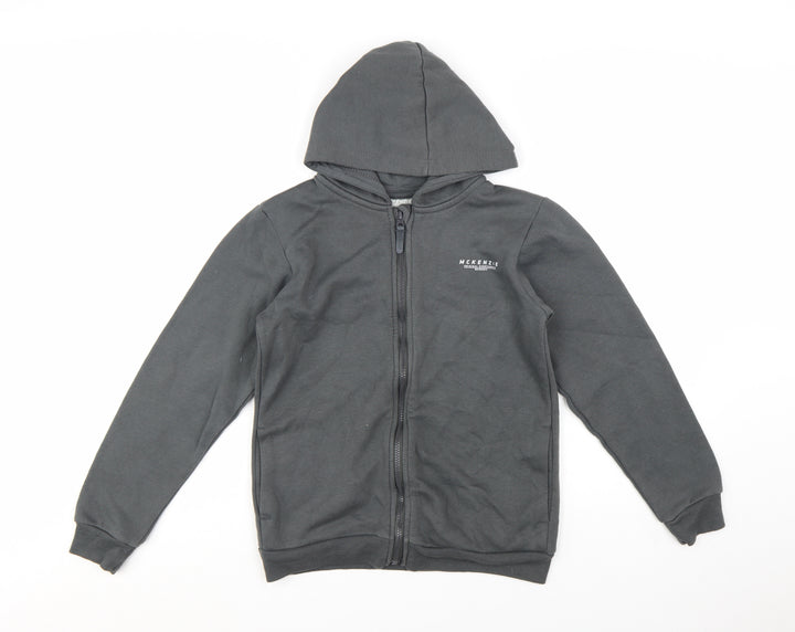 McKenzie Boys Grey Full Zip Hoodie 13-15 Years Cotton Blend Sportswear