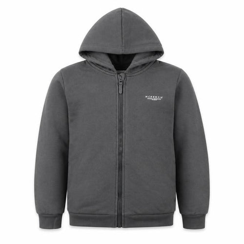 McKenzie Boys Grey Full Zip Hoodie 13-15 Years Cotton Blend Sportswear