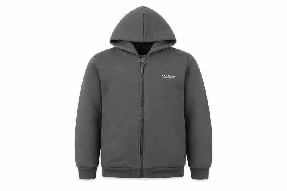 McKenzie Boys Grey Full Zip Hoodie 13-15 Years Cotton Blend Sportswear