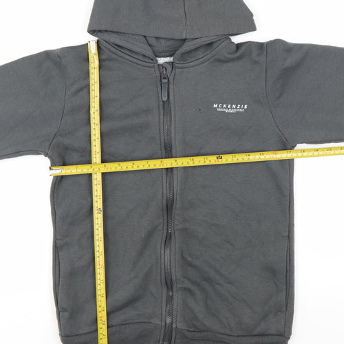 McKenzie Boys Grey Full Zip Hoodie 13-15 Years Cotton Blend Sportswear