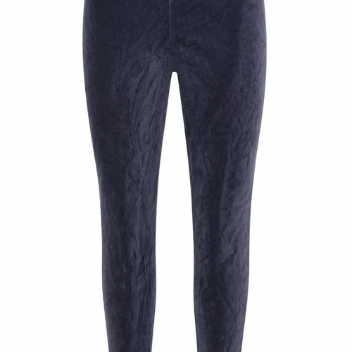 Marks and Spencer Women Midnight Blue Velvet Leggings Size 10 Short