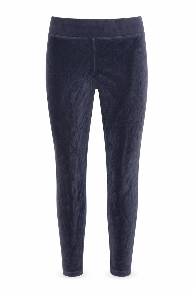 Marks and Spencer Women Midnight Blue Velvet Leggings Size 10 Short
