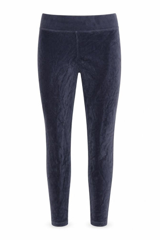 Marks and Spencer Women Midnight Blue Velvet Leggings Size 10 Short