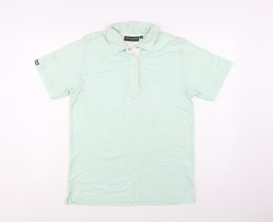 Glenmuir Women's Green Cotton Polo Shirt Size S Short Sleeve Classic