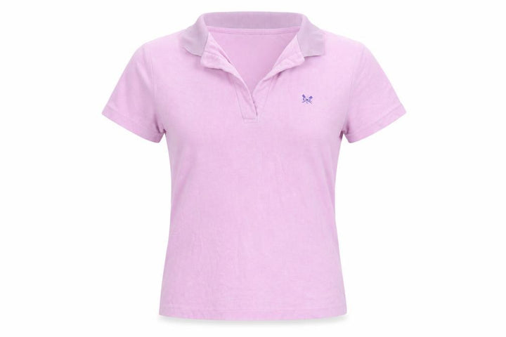 Crew Clothing Company Womens Pink Polo Shirt Size 12 Short Sleeve Cotton Blend