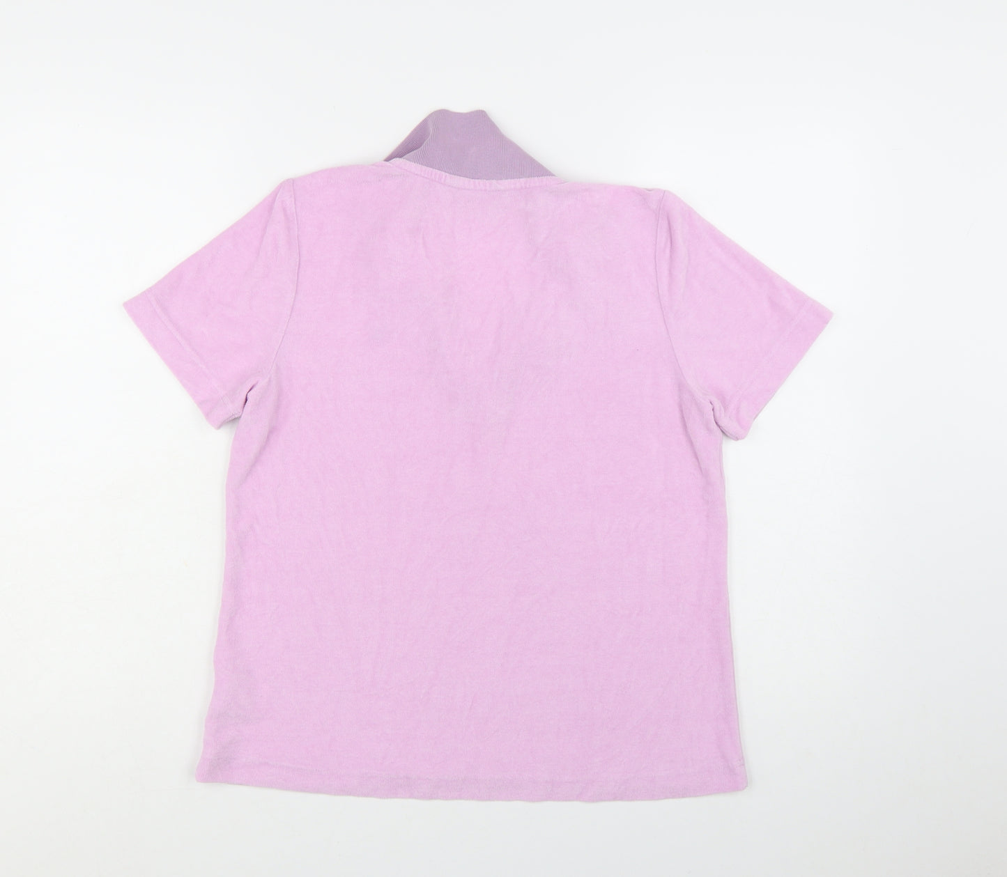 Crew Clothing Company Womens Pink Polo Shirt Size 12 Short Sleeve Cotton Blend