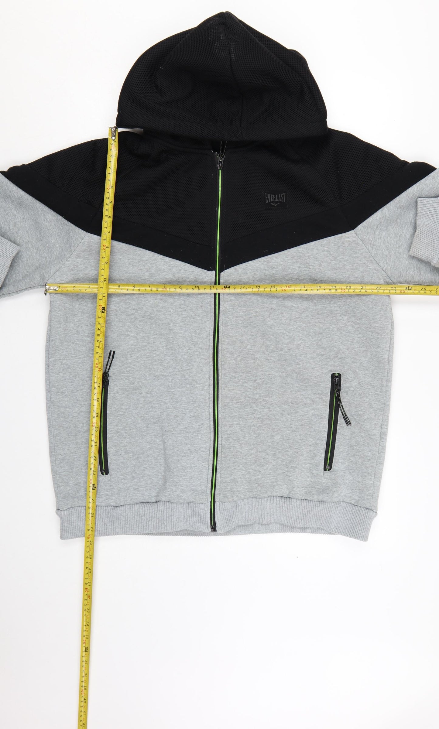 Everlast Men’s Grey Full Zip Hoodie 2XL Sports Fleece