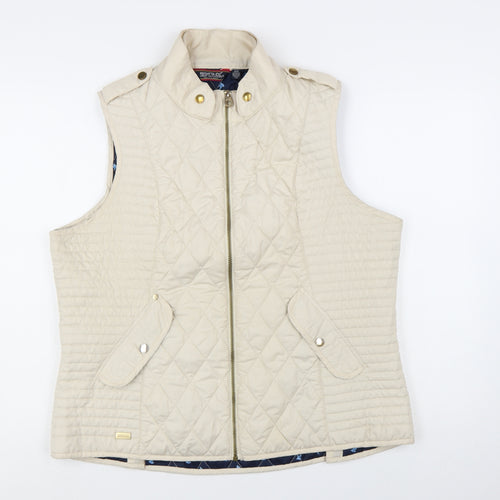 Regatta Women's Beige Quilted Waistcoat Size 18 Outdoor Padded Gilet