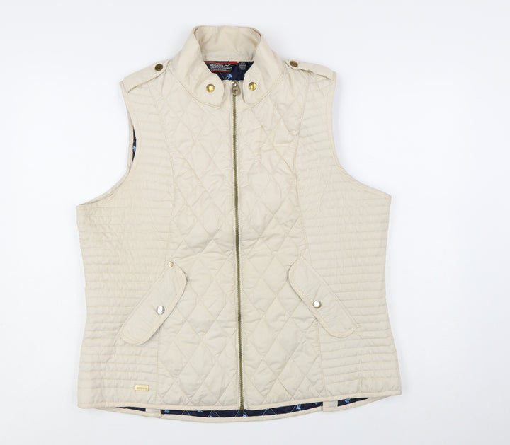 Regatta Women's Beige Quilted Waistcoat Size 18 Outdoor Padded Gilet