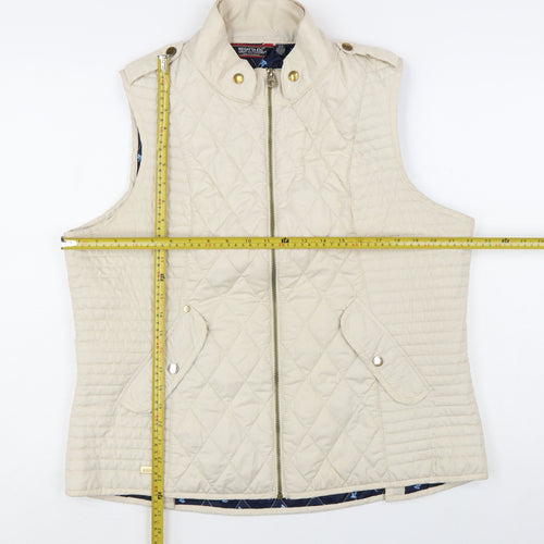 Regatta Women's Beige Quilted Waistcoat Size 18 Outdoor Padded Gilet