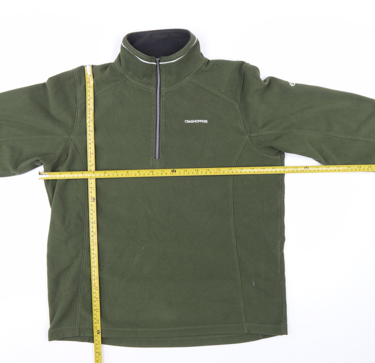 Craghoppers Men's Green Fleece 1/4 Zip Pullover Sweatshirt M