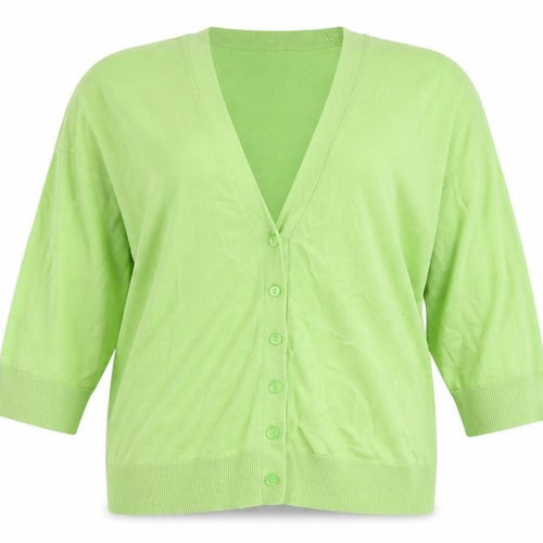 Gap Womens Green Cotton V-Neck Button Cardigan XL