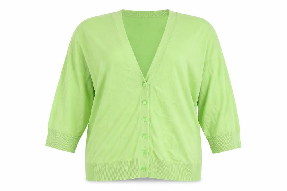 Gap Womens Green Cotton V-Neck Button Cardigan XL
