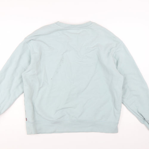 Levi's Women's Blue XL Pullover Sweatshirt with Floral Logo