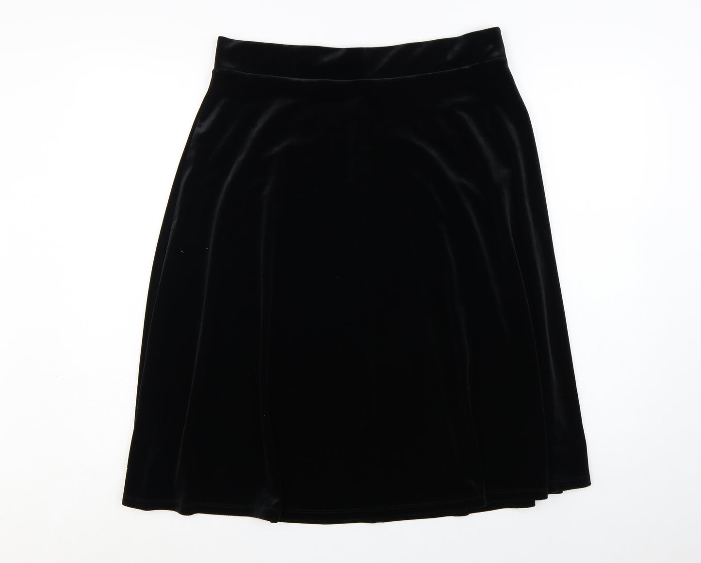 Marks and Spencer Women’s Black Velvet A-Line Skirt Size 14