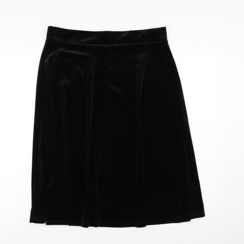 Marks and Spencer Women’s Black Velvet A-Line Skirt Size 14