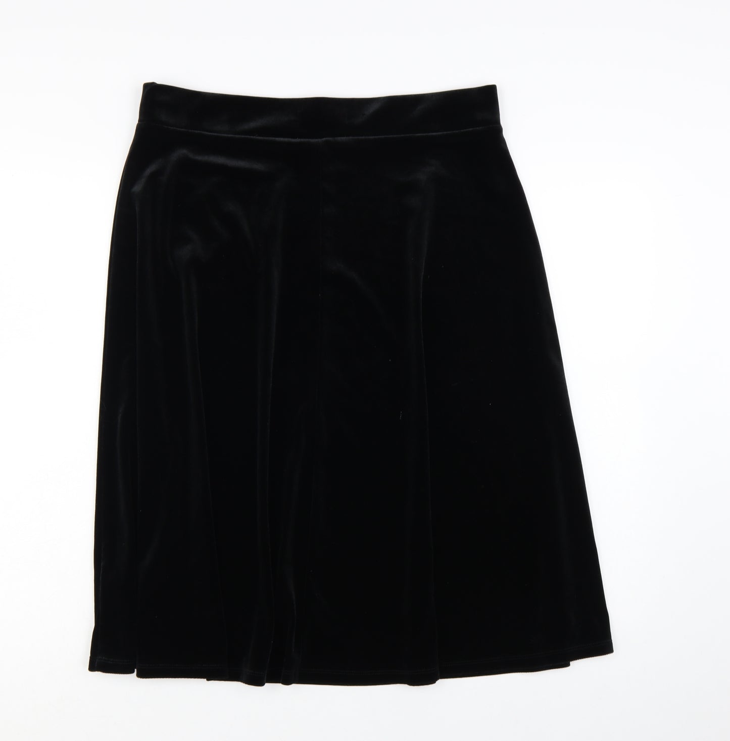 Marks and Spencer Women’s Black Velvet A-Line Skirt Size 14