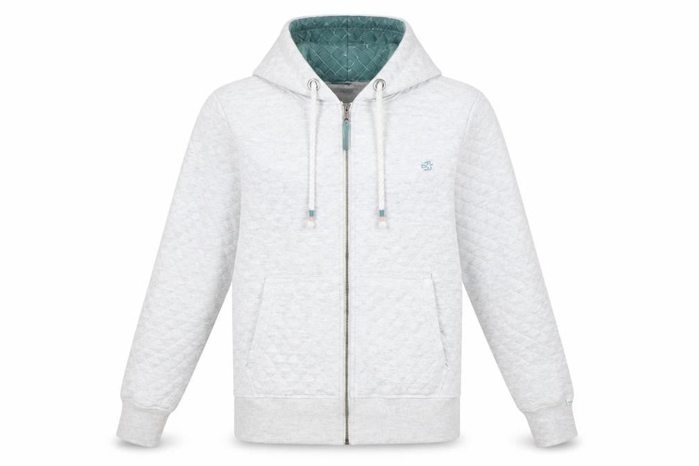 Brakeburn Women’s Grey Quilted Full Zip Hoodie Size 12