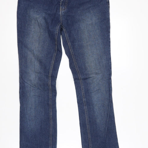 Quite Womens Blue Straight Leg Stretch Jeans Size 9-10