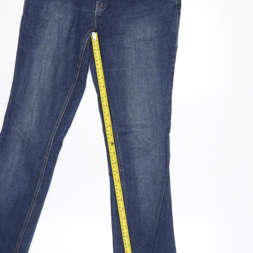 Quite Womens Blue Straight Leg Stretch Jeans Size 9-10