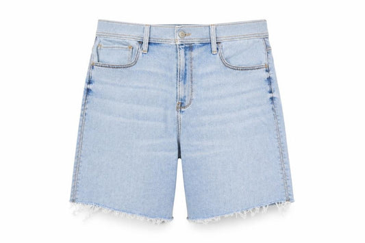 Hollister Men Blue Denim 33 Relaxed Fit High Rise Shorts