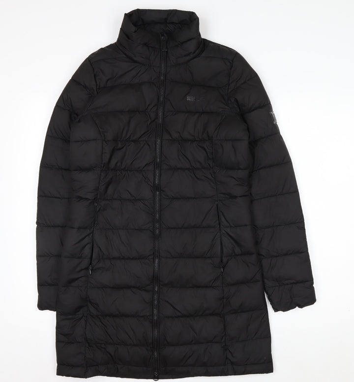 Regatta Womens Black Long Puffer Coat Size 8 Water Resistant