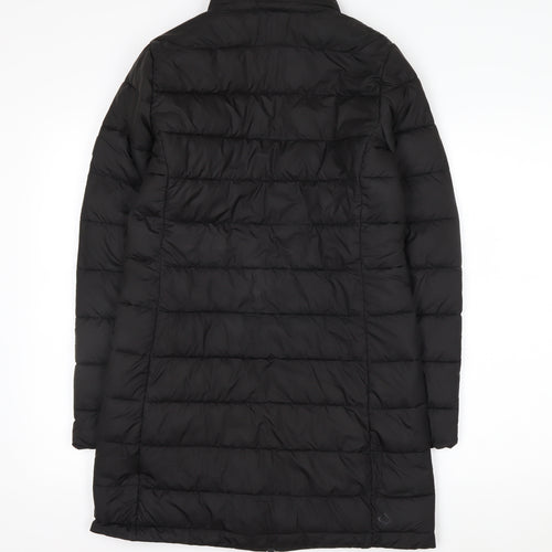 Regatta Womens Black Long Puffer Coat Size 8 Water Resistant