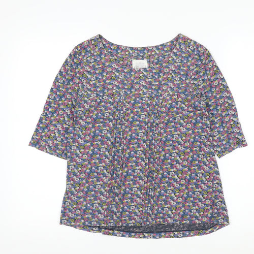Mistral Women’s Multicoloured Floral Cotton Tunic Blouse Size 8