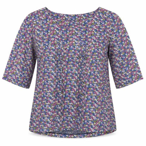 Mistral Women’s Multicoloured Floral Cotton Tunic Blouse Size 8