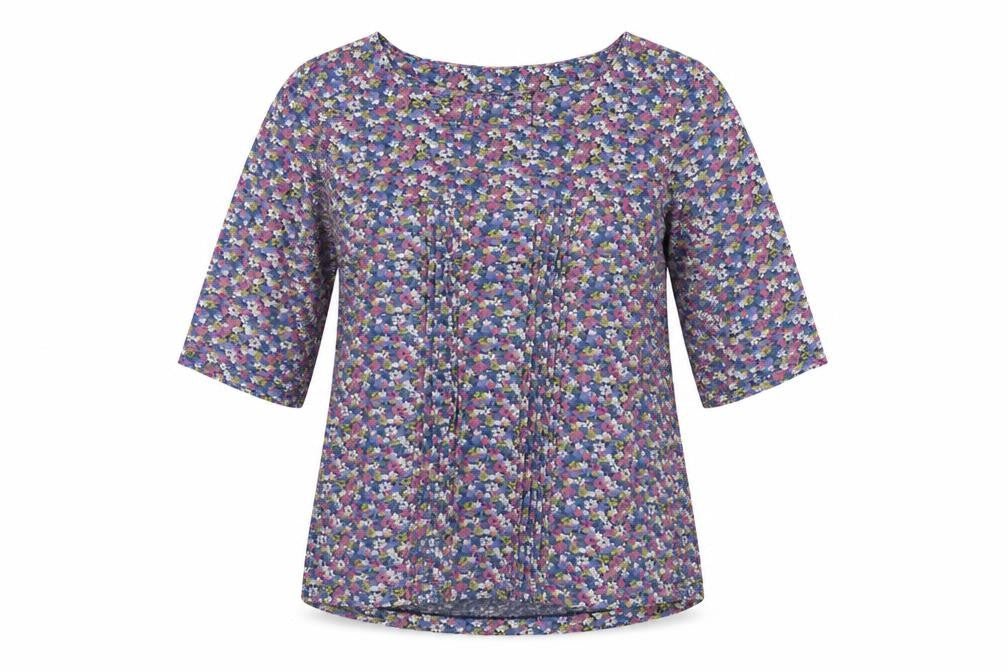 Mistral Women’s Multicoloured Floral Cotton Tunic Blouse Size 8