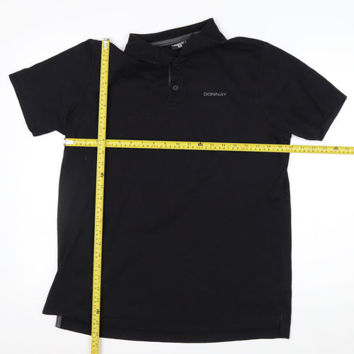Donnay Men's Black Polo Shirt M Regular Fit Sports Top