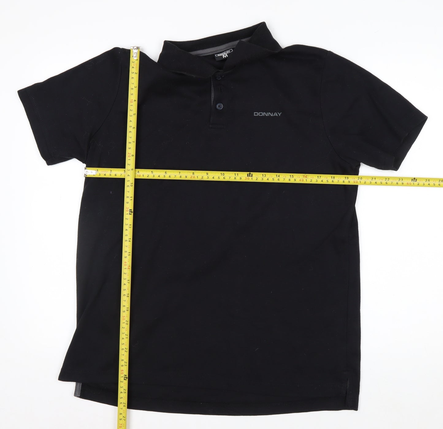 Donnay Men's Black Polo Shirt M Regular Fit Sports Top