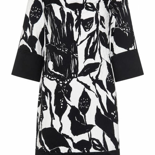 Coast Women Black White Floral Off Shoulder Shift Dress Size 8
