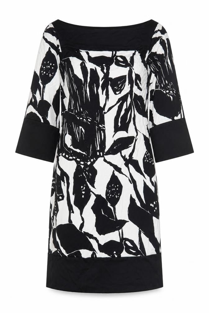 Coast Women Black White Floral Off Shoulder Shift Dress Size 8