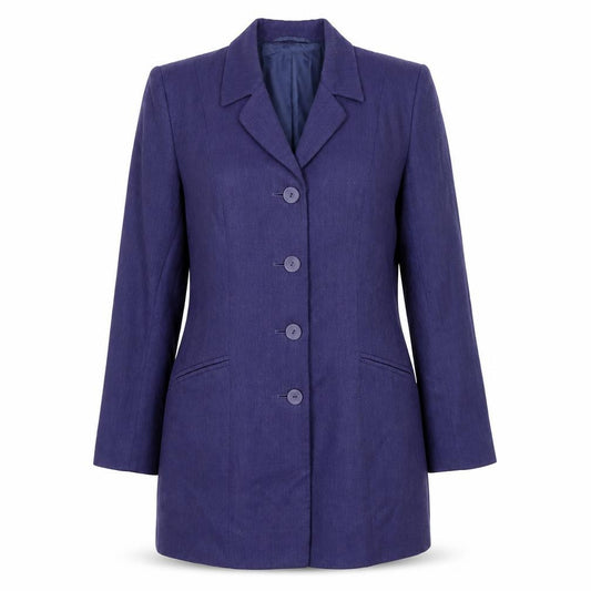 Precis Petite Purple Viscose Tailored Single-Breasted Jacket Size 8