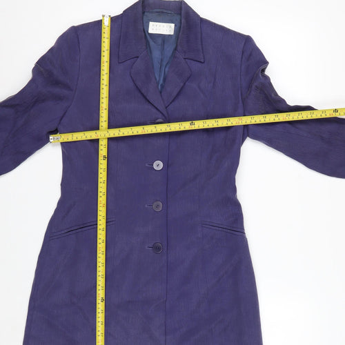 Precis Petite Purple Viscose Tailored Single-Breasted Jacket Size 8