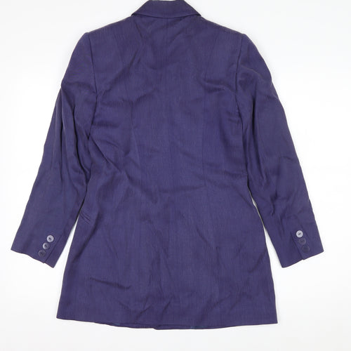Precis Petite Purple Viscose Tailored Single-Breasted Jacket Size 8