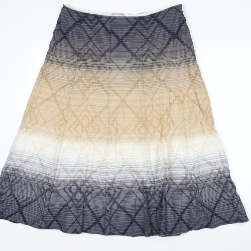 Marks and Spencer Per Una Women’s Multicoloured A-Line Midi Skirt Size 14