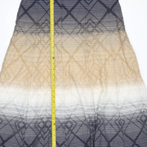 Marks and Spencer Per Una Women’s Multicoloured A-Line Midi Skirt Size 14