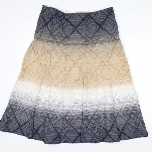 Marks and Spencer Per Una Women’s Multicoloured A-Line Midi Skirt Size 14