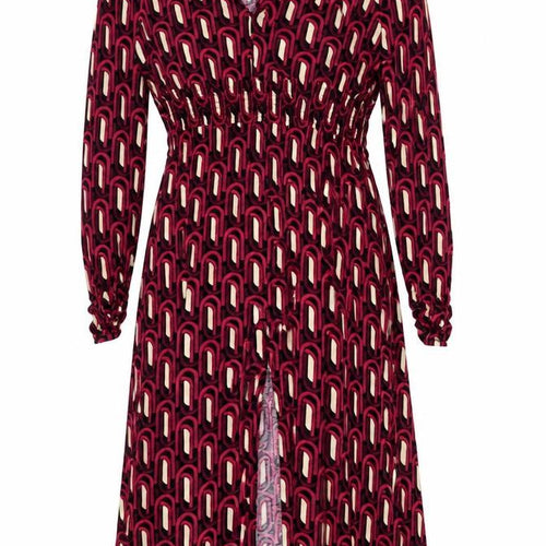 New Look Womens Multicoloured Geometric A-Line Jersey Dress Size 16