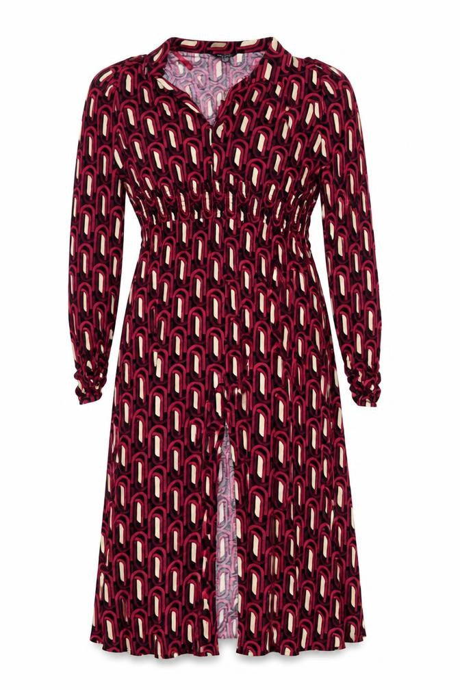 New Look Womens Multicoloured Geometric A-Line Jersey Dress Size 16