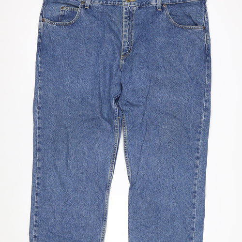 Lee Men's Blue Denim Straight Jeans 44x34 Big & Tall Retro Cotton