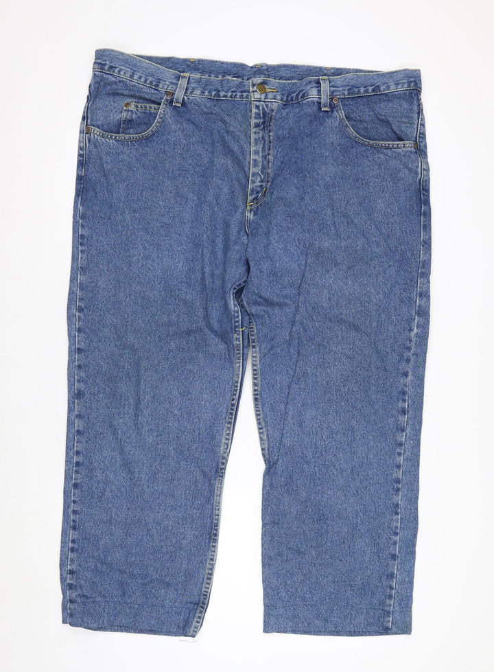 Lee Men's Blue Denim Straight Jeans 44x34 Big & Tall Retro Cotton