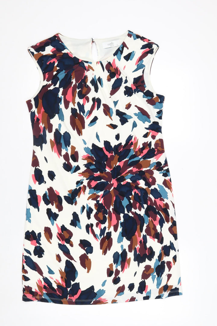 Wallis Petite Multicoloured Sheath Dress Women's Size 12