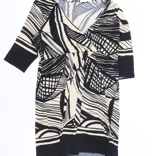 Phase Eight Women’s Black Geometric Bodycon Dress Size 14