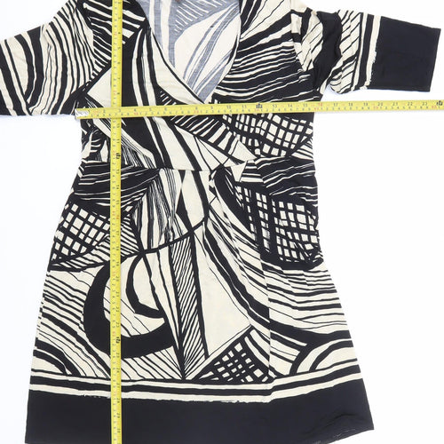 Phase Eight Women’s Black Geometric Bodycon Dress Size 14