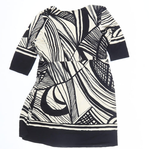 Phase Eight Women’s Black Geometric Bodycon Dress Size 14