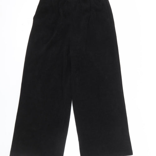 Next Petite Women's Black Corduroy Wide-Leg Trousers UK 6P